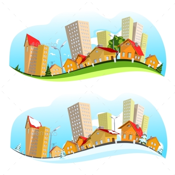 Urban Landscape Illustration (Buildings)