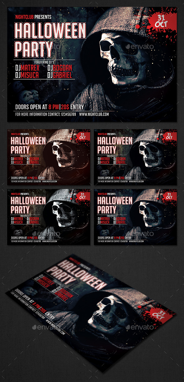 GraphicRiver Halloween Party Flyer 8886476 GraphicRiver Halloween Party Flyer 8886476
