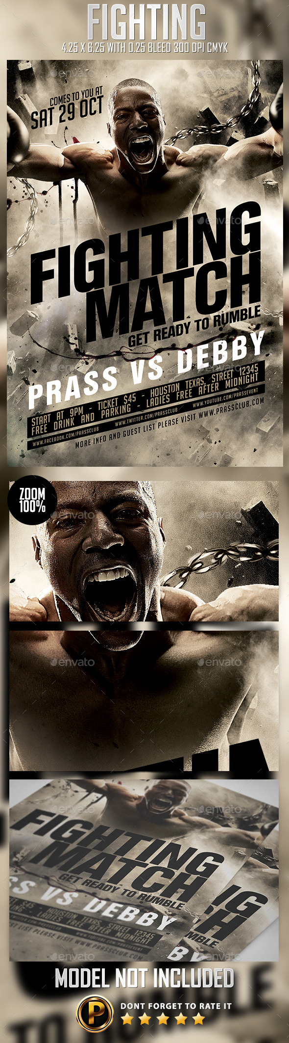 GraphicRiver Fighting Flyer Template 8888238 GraphicRiver Fighting Flyer Template 8888238