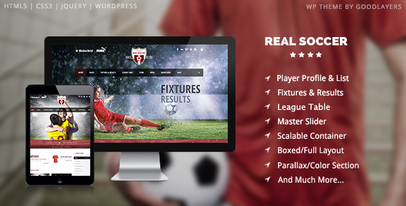 Real Soccer - Sport Clubs Responsive WP Theme by GoodLayers | ThemeForest