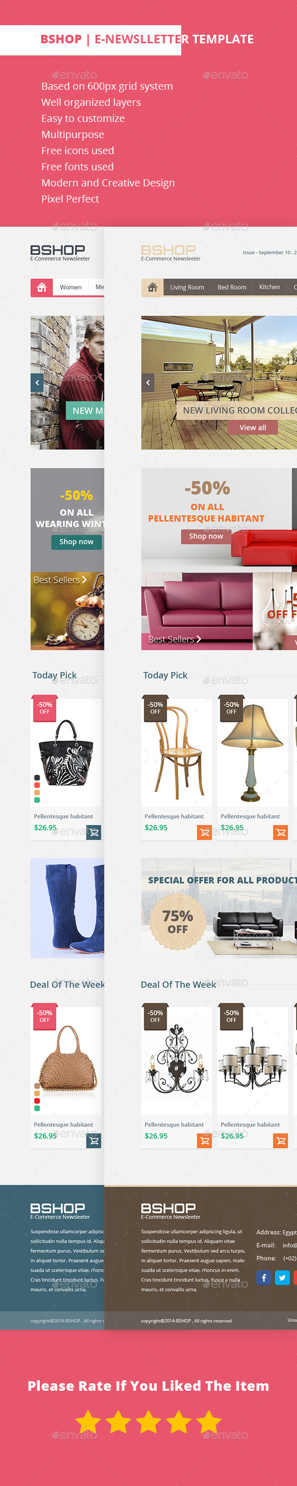 GraphicRiver Bshop E-newsletters template 8888973 GraphicRiver Bshop E-newsletters template 8888973