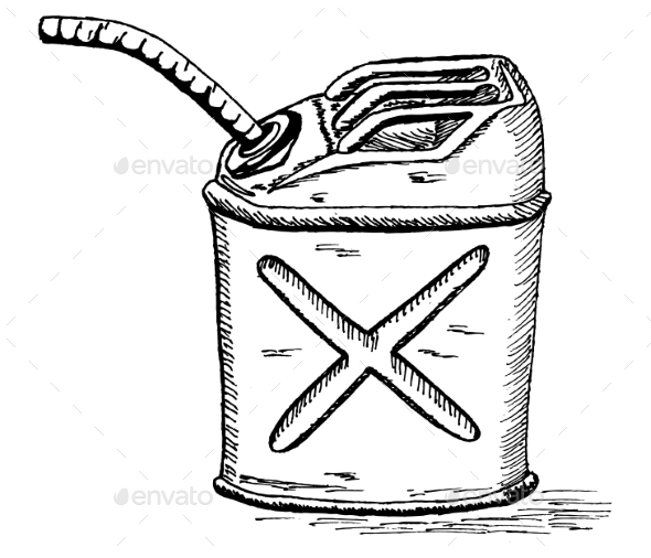 Retro Cartoon Gas Can (Man-made objects)