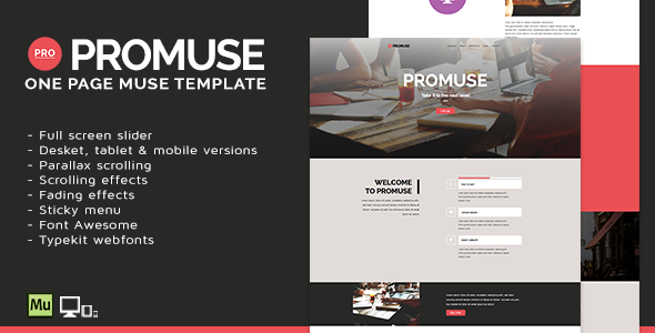 ThemeForest Promuse One Page Muse Template 8857966 ThemeForest Promuse One Page Muse Template 8857966