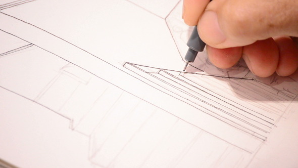Pencil of Sketcher Paint in a Book Pencil of Sketcher Paint in a Book
