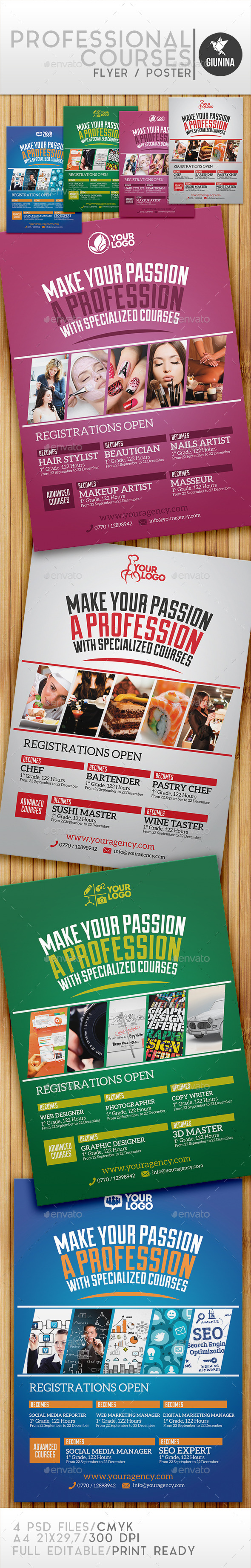 GraphicRiver Professional Courses Flyer Poster 8891914 GraphicRiver Professional Courses Flyer Poster 8891914