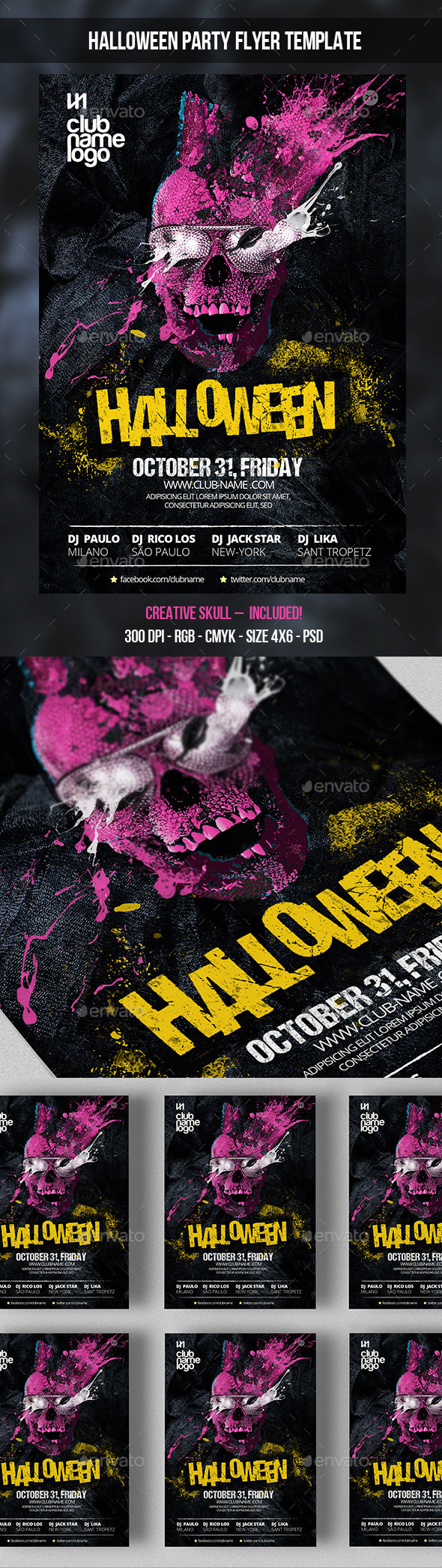 GraphicRiver Halloween Party Flyer Template 8891968 GraphicRiver Halloween Party Flyer Template 8891968