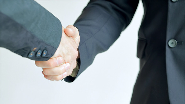 Businessman Convincingly Explains His Companion Businessman Convincingly Explains His Companion