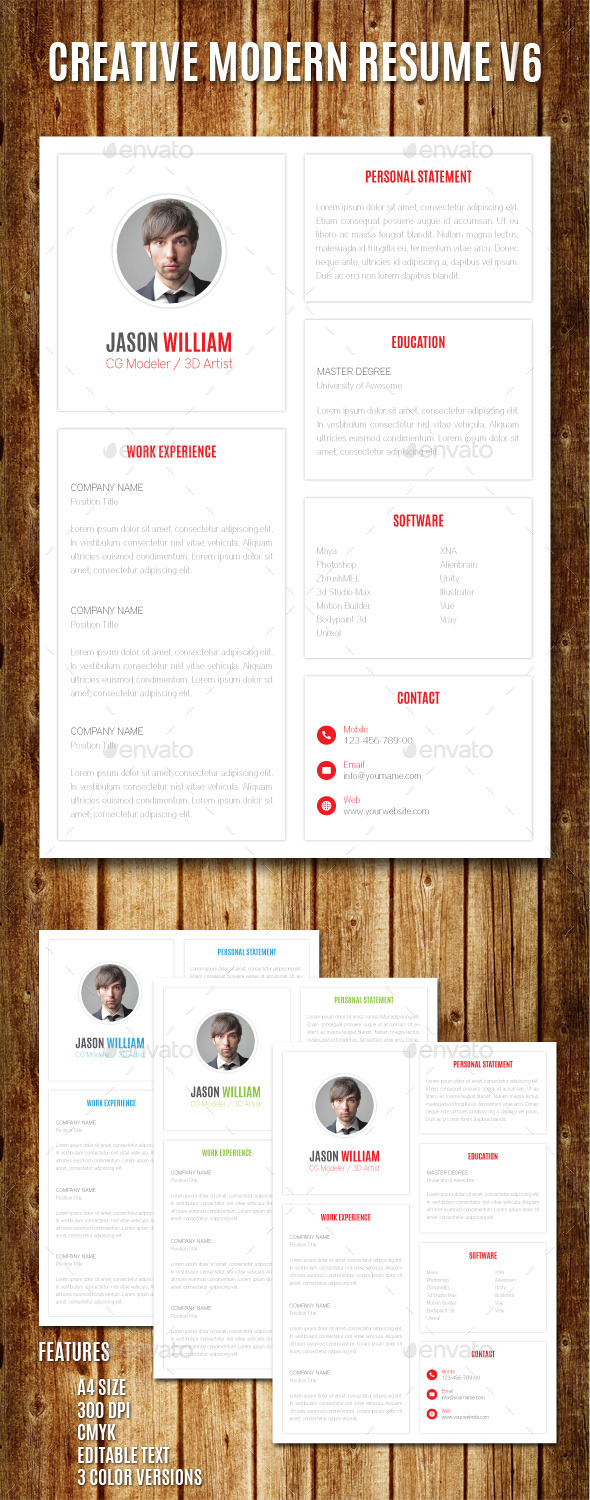 Creative Modern Resume V6 (Resumes)