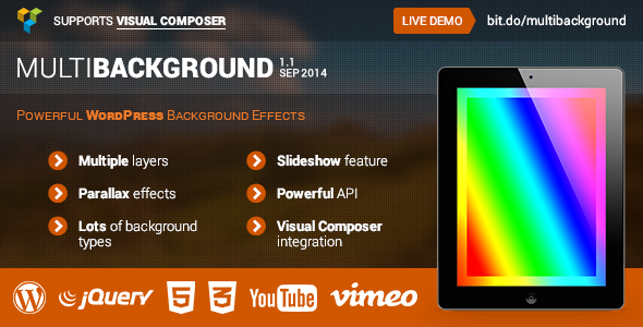CodeCanyon MultiBackground Powerful WordPress Backgrounds 8771845 CodeCanyon MultiBackground Powerful WordPress Backgrounds 8771845