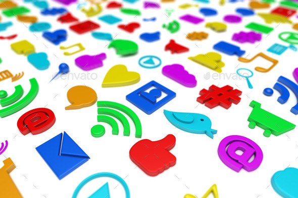 Social media symbols background (Misc) Photo Download