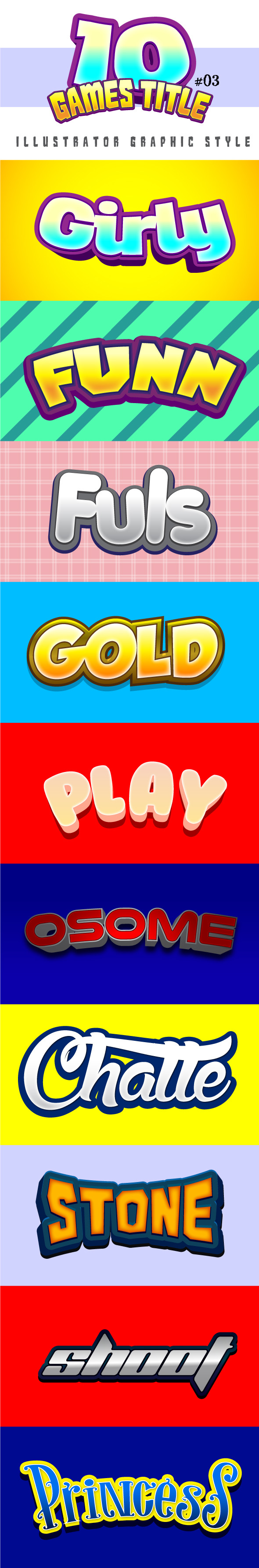GraphicRiver 10 Games Title Graphic Style #03 8895484 GraphicRiver 10 Games Title Graphic Style #03 8895484