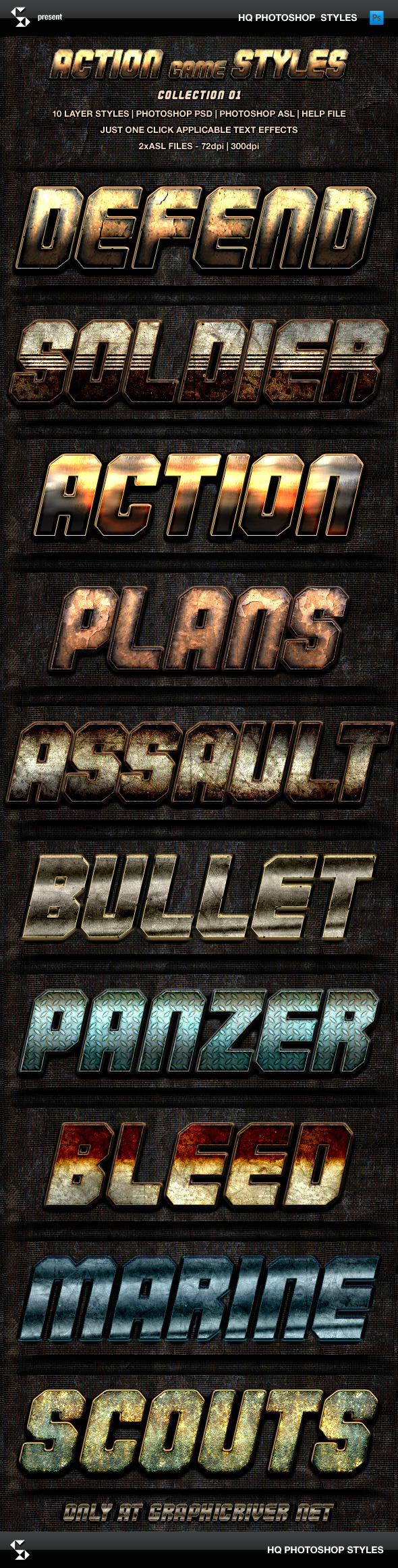 GraphicRiver Action Game Styles Collection 1 8896137 GraphicRiver Action Game Styles Collection 1 8896137