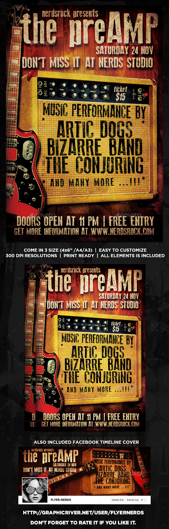 GraphicRiver The Amp Music Flyer 8896241 GraphicRiver The Amp Music Flyer 8896241