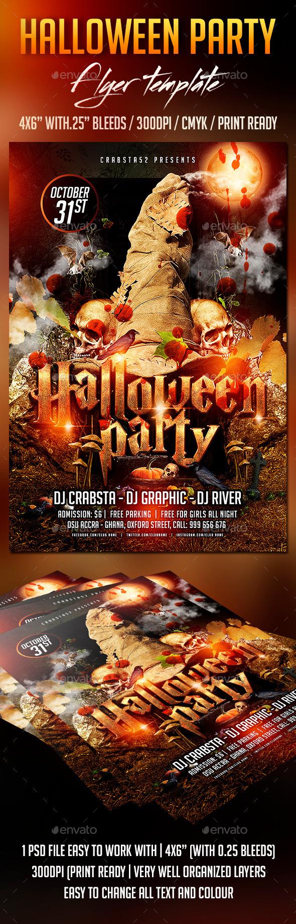 Halloween Party Flyer Template