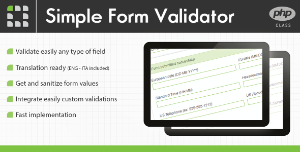 Simple Form Validator PHP Class Simple Form Validator PHP Class