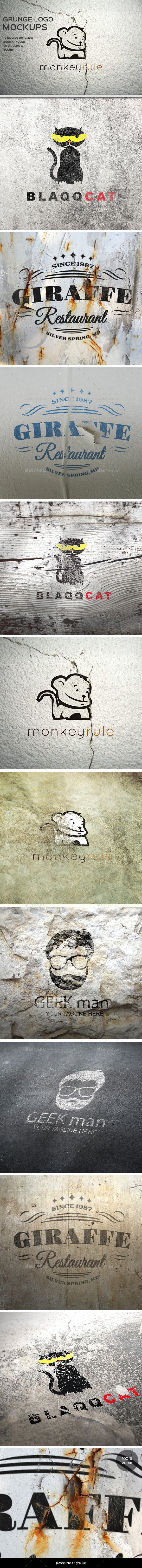 GraphicRiver Grunge Logo Mockup 8897209 GraphicRiver Grunge Logo Mockup 8897209