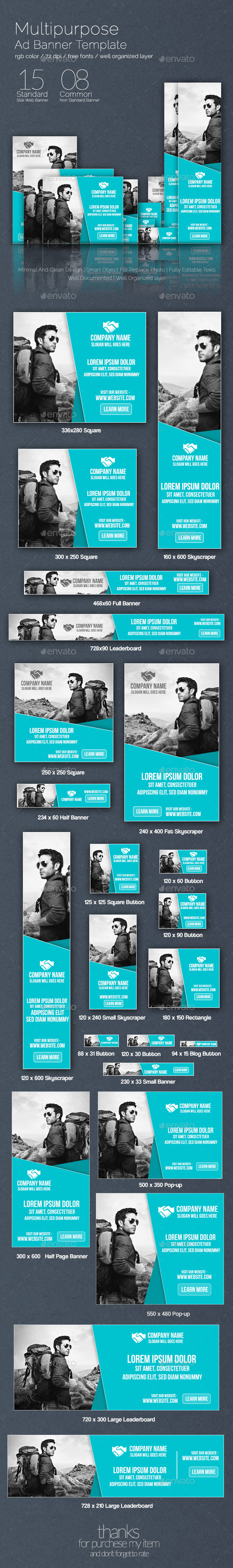 Multipurpose Web Ad Banner Multipurpose Web Ad Banner