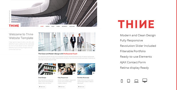 Thine - Responsive Modern HTML Template