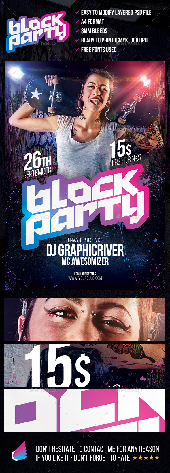 Block Party Flyer (Clubs & Parties)