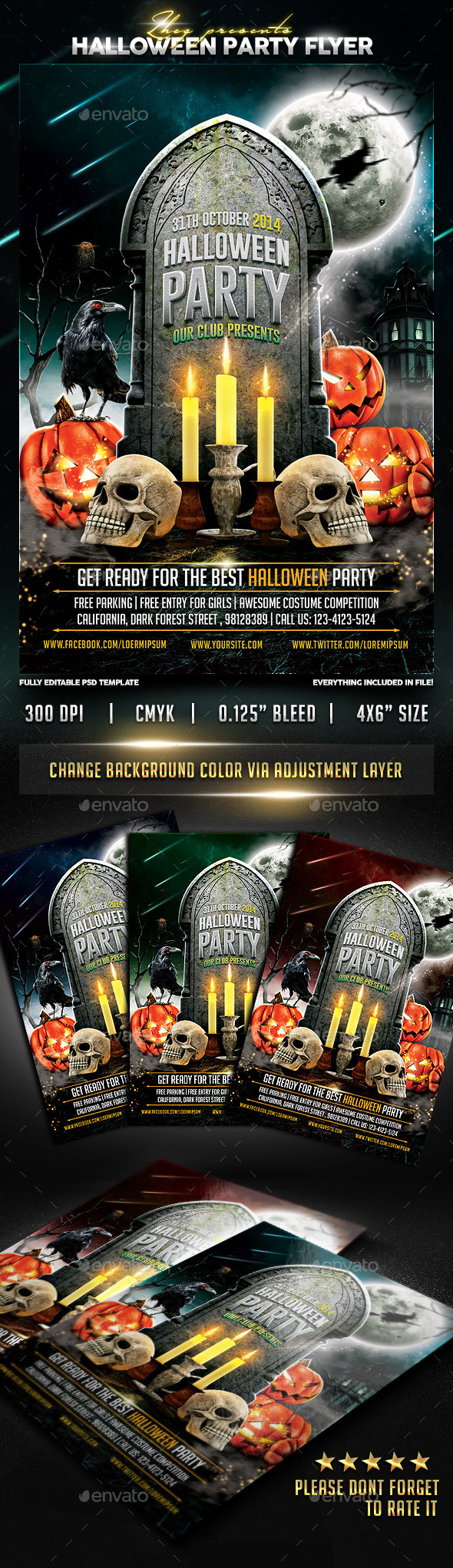 GraphicRiver Halloween Party Flyer Template 8899096 GraphicRiver Halloween Party Flyer Template 8899096