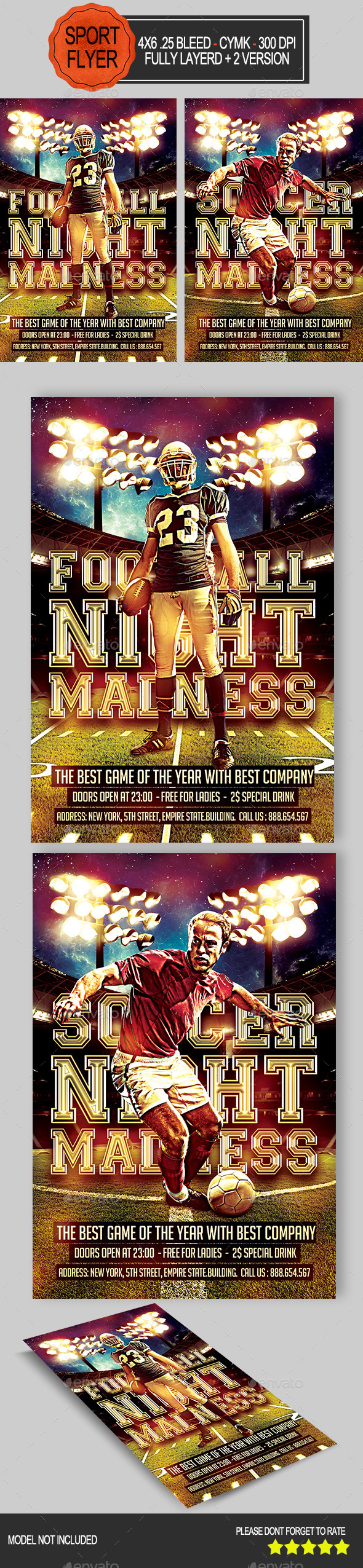 GraphicRiver Football and Soccer Night Flyer 8876441 GraphicRiver Football and Soccer Night Flyer 8876441
