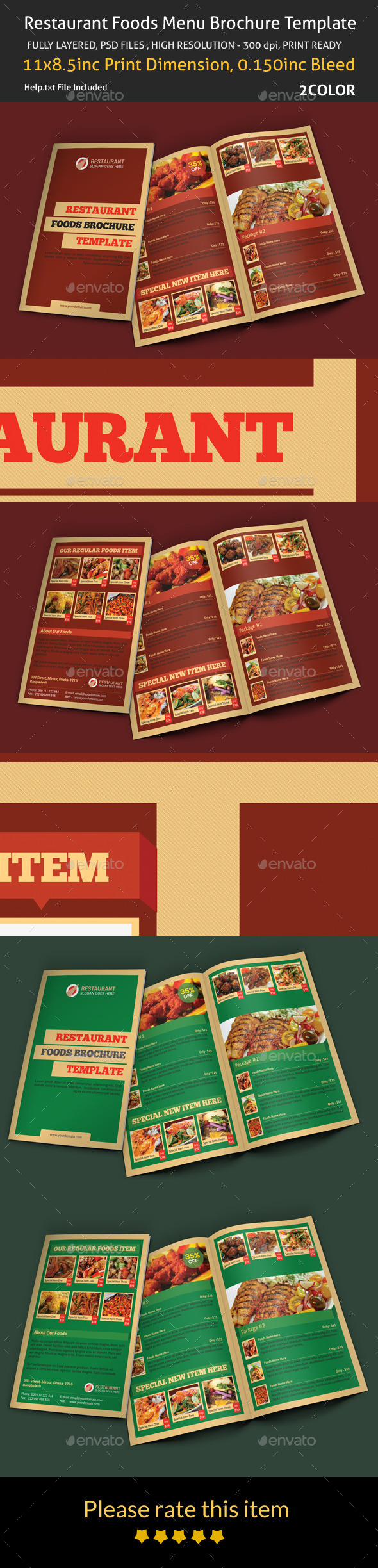 GraphicRiver Restaurant Foods Menu Brochure Template 8899561 GraphicRiver Restaurant Foods Menu Brochure Template 8899561