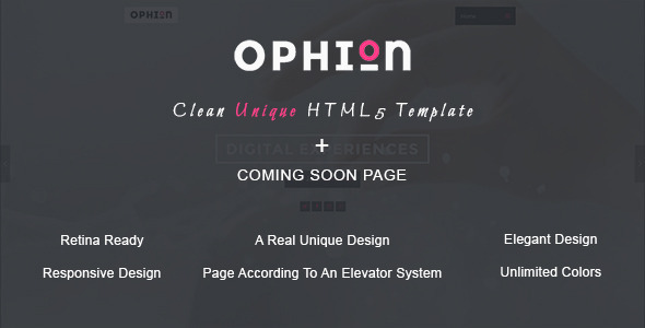 Ophion - Clean Unique HTML5 Template (Creative)