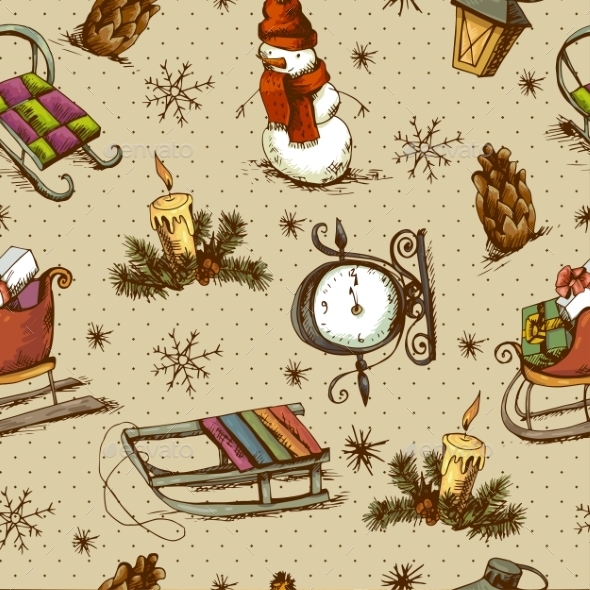 Christmas Seamless Background (Patterns)