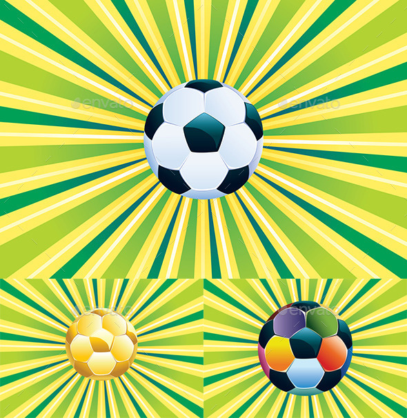 Soccer Ball on Green Background (Sports/Activity)