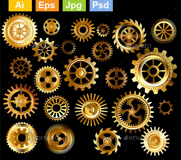 Set of Gears (Man-made objects)