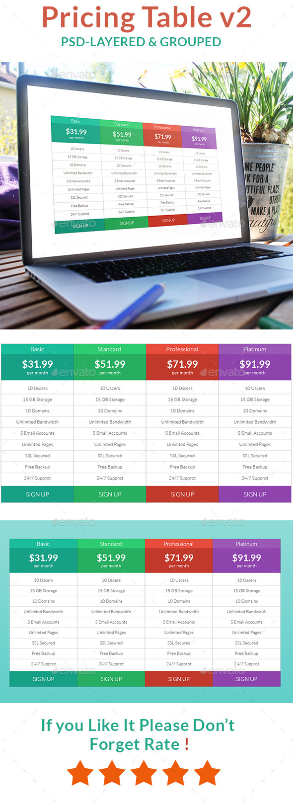 GraphicRiver Pricing Table V2 8905346 GraphicRiver Pricing Table V2 8905346