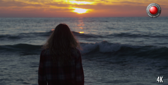 Girl and Sunset Girl and Sunset