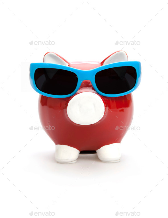 Piggy Bank wearing sunglasses (Misc) Photo Download