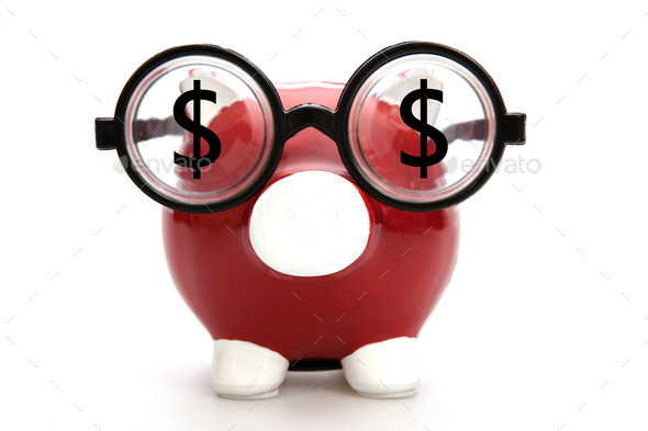 Piggy Bank and Dollar Signs (Misc) Photo Download