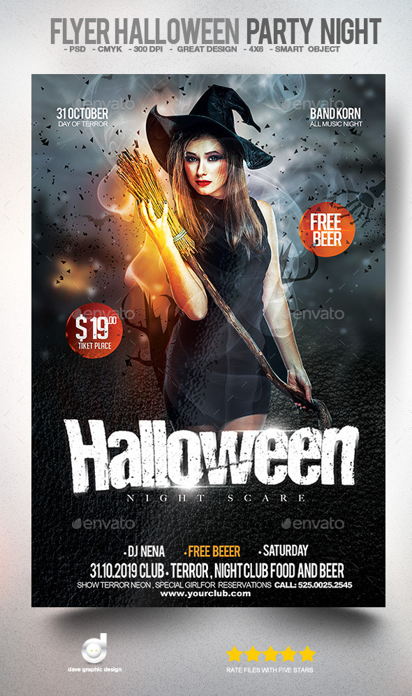 Flyer Halloween Party Night