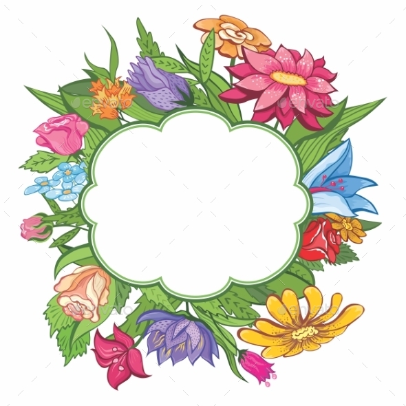 Bright Flower Frame (Flowers & Plants)