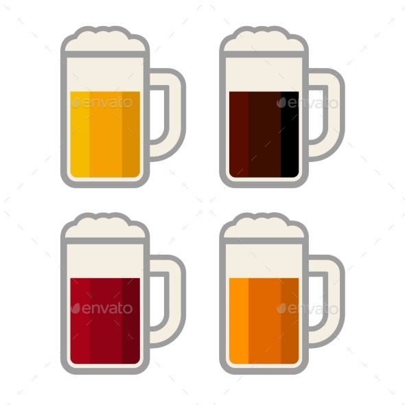 GraphicRiver Four Glasses with Different Color Beers on White B 8905901 GraphicRiver Four Glasses with Different Color Beers on White B 8905901