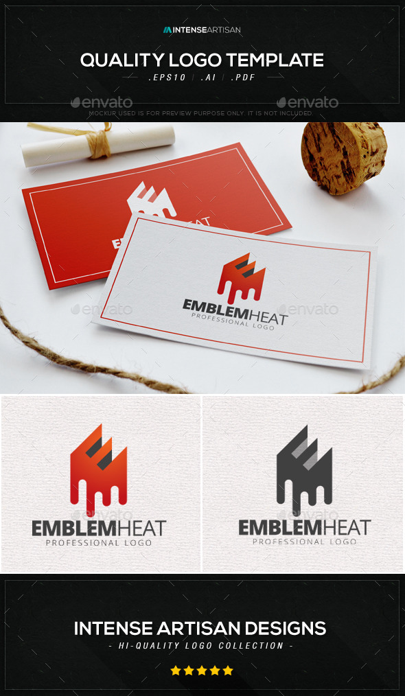 GraphicRiver Emblem Heat Logo Template 8906948 GraphicRiver Emblem Heat Logo Template 8906948