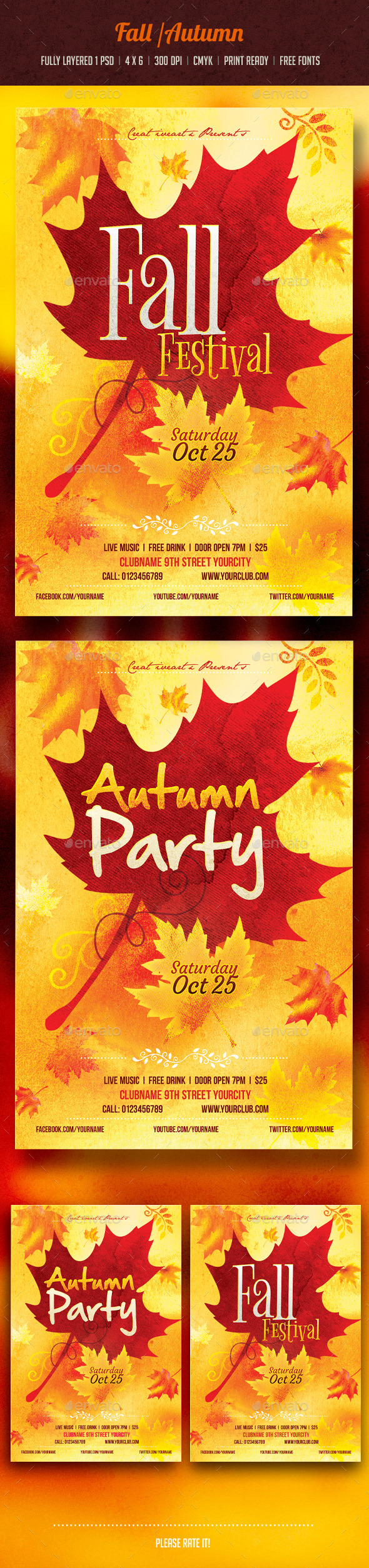 GraphicRiver Autumn Fall Flyer 8907391 GraphicRiver Autumn Fall Flyer 8907391