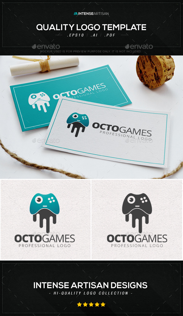 GraphicRiver Octo Games Logo Template 8908038 GraphicRiver Octo Games Logo Template 8908038