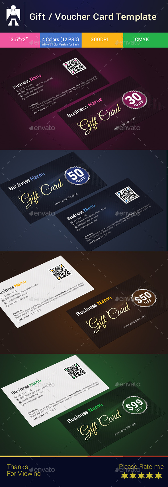 GraphicRiver Premium Gift Card Gift Voucher Template 8897200 GraphicRiver Premium Gift Card Gift Voucher Template 8897200