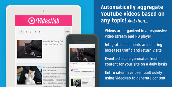 CodeCanyon VideoNab Aggregate YouTube Videos by Any Topic 8911281 CodeCanyon VideoNab Aggregate YouTube Videos by Any Topic 8911281