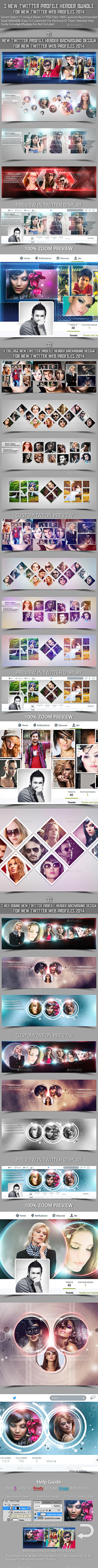 GraphicRiver 3 New Twitter Profile Header Bundle 8911405 GraphicRiver 3 New Twitter Profile Header Bundle 8911405