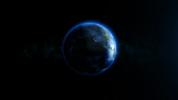 Planet Earth in the Night Rotating Planet Earth in the Night Rotating