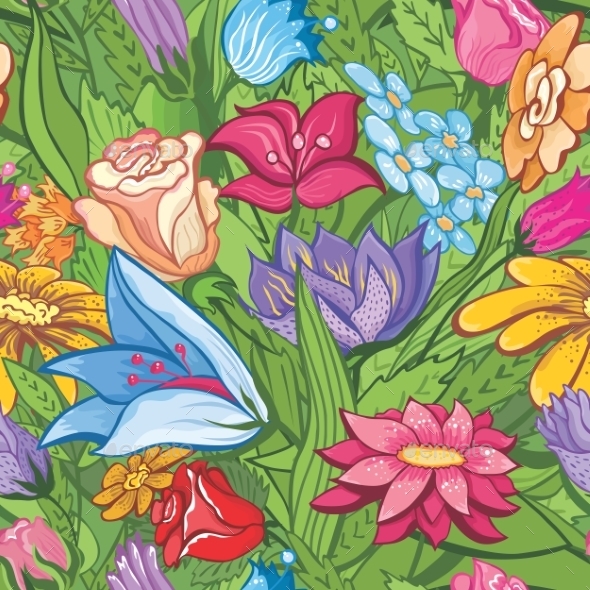 GraphicRiver Vintage Bright Floral Pattern 8915018 GraphicRiver Vintage Bright Floral Pattern 8915018