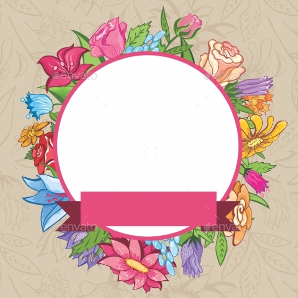 GraphicRiver Vector Vintage Flower Frame 8915028 GraphicRiver Vector Vintage Flower Frame 8915028