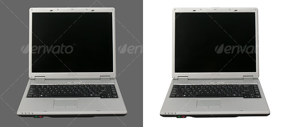 Front View of an Open Laptop Computer Front View of an Open Laptop Computer
