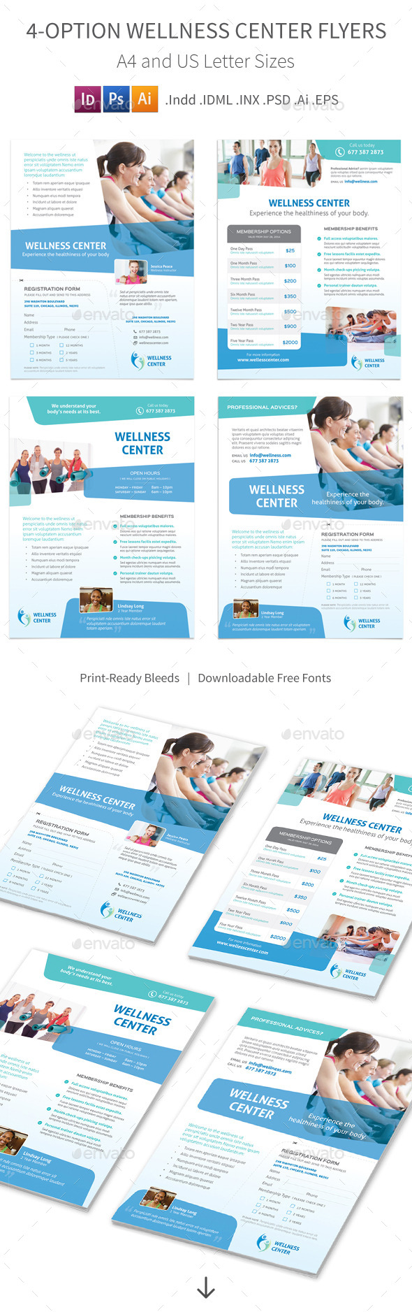 GraphicRiver Wellness Center Flyers 4 Options 8900971 GraphicRiver Wellness Center Flyers 4 Options 8900971