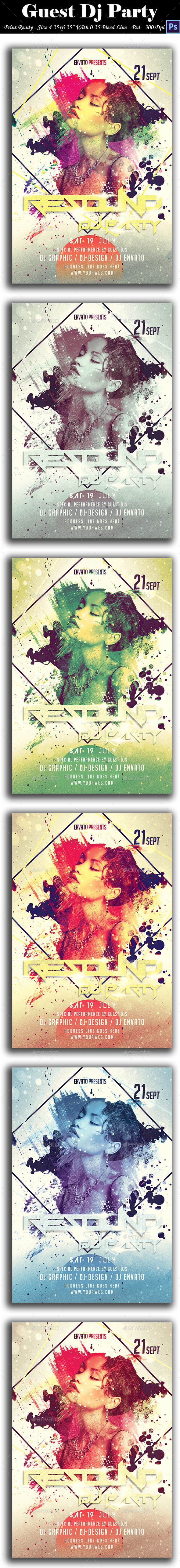 GraphicRiver Guest Dj Party Flyer 8902232 GraphicRiver Guest Dj Party Flyer 8902232