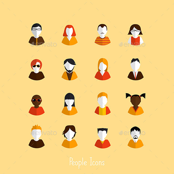 GraphicRiver Set of Stylish Avatars of Girls and Guys 8918884 GraphicRiver Set of Stylish Avatars of Girls and Guys 8918884